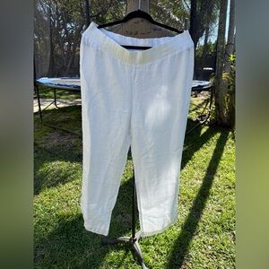Lilly Pulitzer palazzo linen beach pants size L EUC